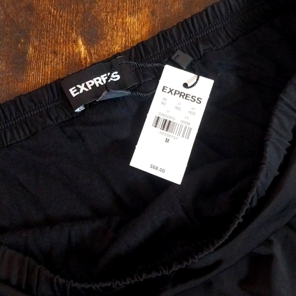 Express all black long dress size m